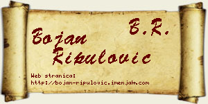 Bojan Ripulović vizit kartica